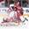 COLOGNE, GERMANY - MAY 6: Denmark's Sebastian Dahm #32 makes the save while teammate Morten Poulsen #38 falls on top of him with Latvia's Oskars Cibulskis #27 while Markus Lauridsen #22 looks on during preliminary round action at the 2017 IIHF Ice Hockey World Championship. (Photo by Andre Ringuette/HHOF-IIHF Images)

